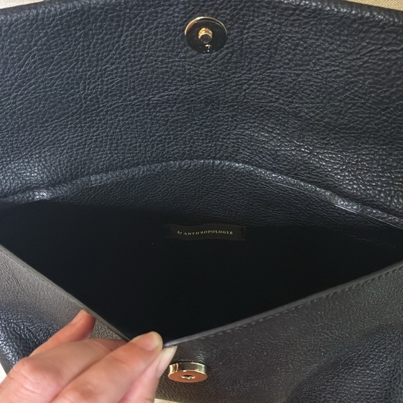 NWOT Anthropologie Elegant Black Tassel Shoulder Bag - Picture 4 of 10